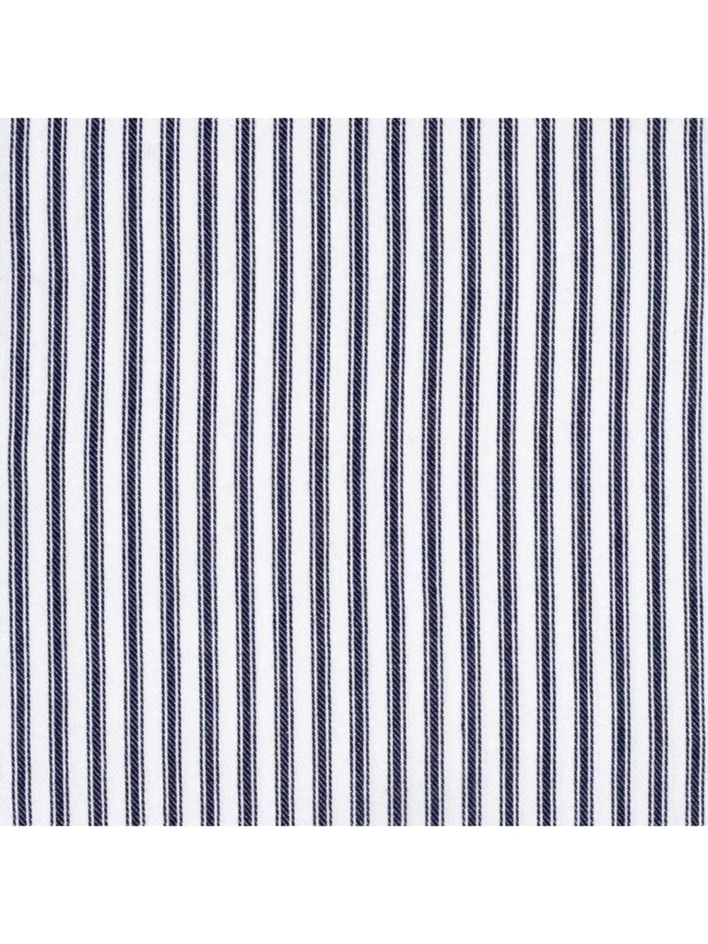 Navy Blue & White Ticking Stripe Cotton Shower Curtain, 72